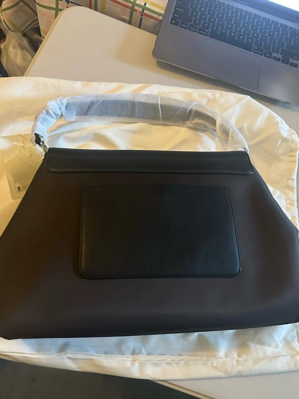 Toteme T-Lock Nylon and Leather Satchel